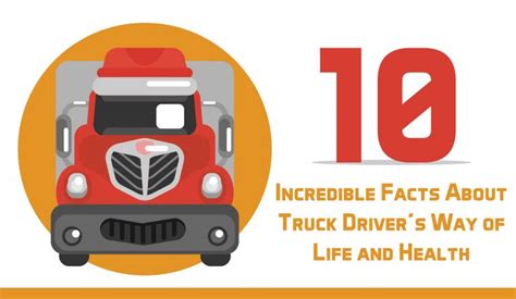 Infographic 10 Incredible Facts About Truck Drivers Way Of Life And