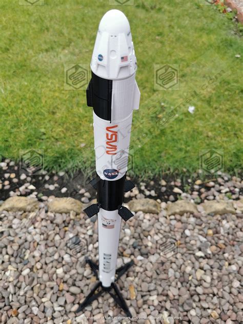 Spacex Falcon 9 Crew Dragon Capsule 176 84cm33inch Tall Etsy