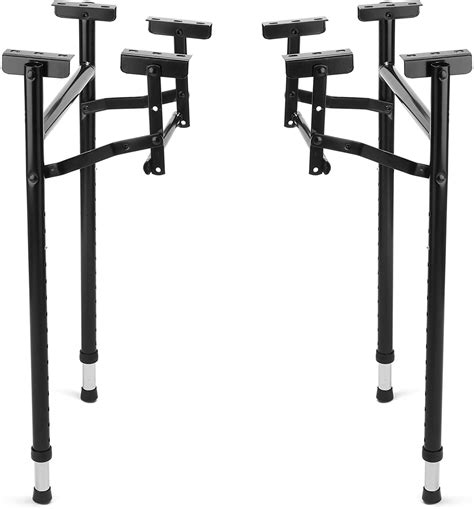 20" Wide Replacement Adjustable Height H-Style Steel Folding Table Legs - 2 Pack ...