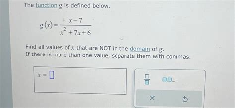 Solved The Function G ﻿is Defined Below G X X 7x2 7x 6find