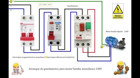 Arranque De Guardamotor Para Motor Monofasico Motores Esquemas