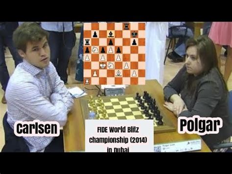 Magnus Carlsen Vs Judit Polgar Fide World Blitz Dubai Uae