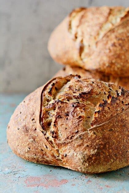 Premium Photo Homemade Freshly Baked Country Bread Made From Wheat