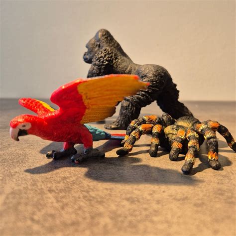 Schleich Djurfigur Set Gorilla papegoja och Köp på Tradera