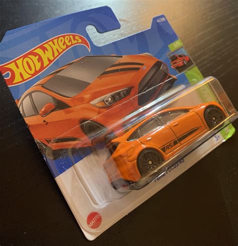 Hot Wheels Ford Focus Rs Orange With White Stripes Short Card Hw Hatchbacks Hard To Find