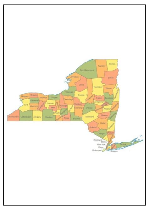 New York County Map [Map of NY Counties and Cities]