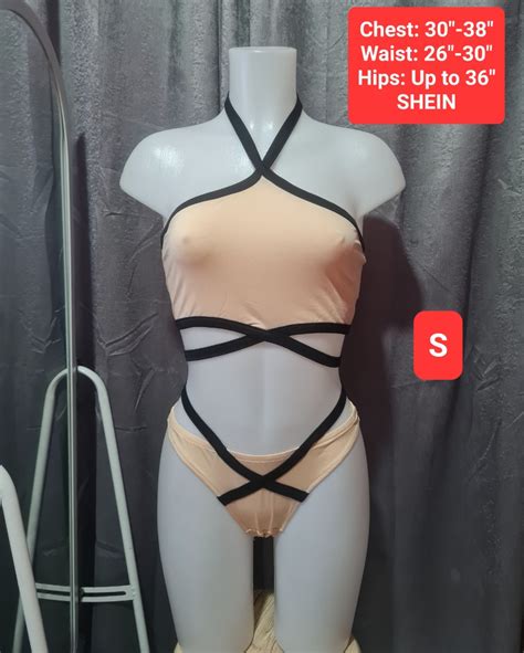 SHEIN Cut Out Nude Two Piece Swimsuit Size Small Women S Fashion Swimwear Bikinis Swimsuits