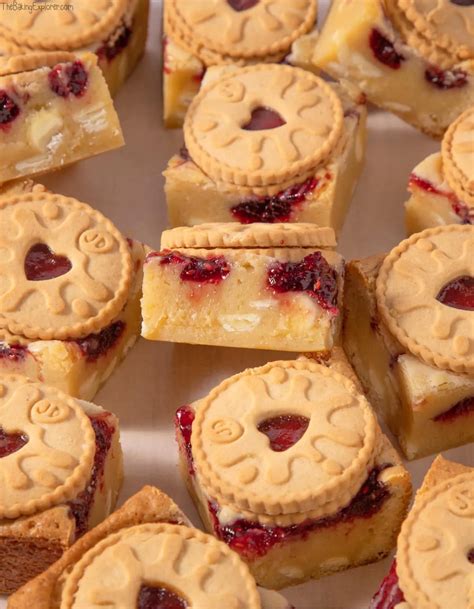 Jammie Dodger Blondies The Baking Explorer