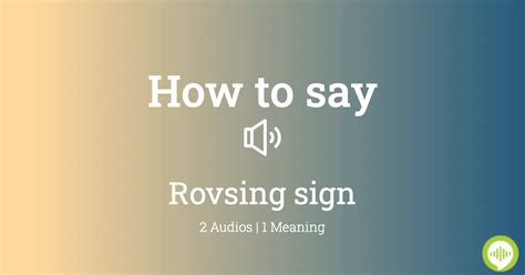 Rovsing Sign