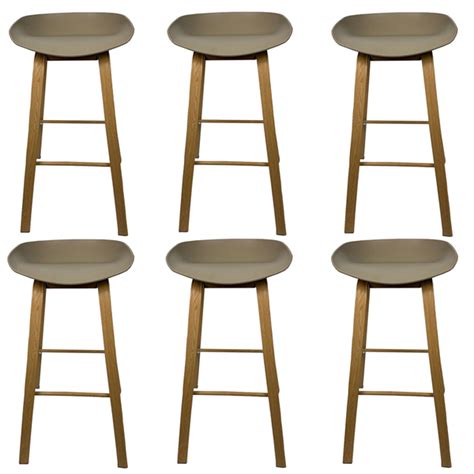 Kit 6 Banqueta Alta De Cozinha Cassia Nude Bancada Area Gourmet Nude Leroy Merlin