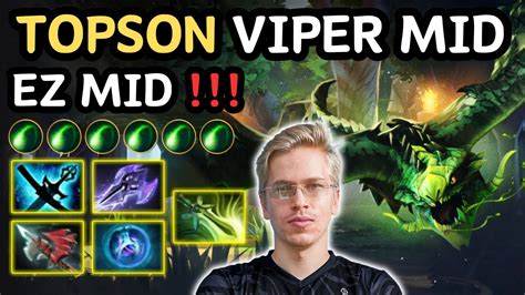 TOPSON VIPER Midlane Highlights 7 35b EZ Mid Vs SNAPFIRE Dota 2