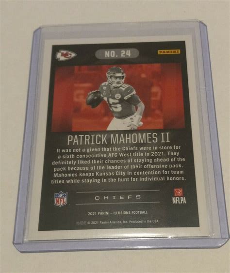 Mavin 2021 Panini Illusions Patrick Mahomes Green Parallel Kc Chiefs