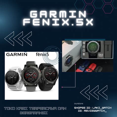 Jual Jam Tangan Pria Garmin Fenix 5X Sport Series Free 1 Strap Rubber