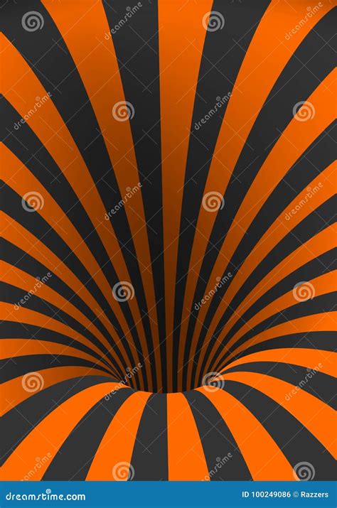 Vector Tunnel Template Spiral Illusion Twisted Vortex Shape Stock