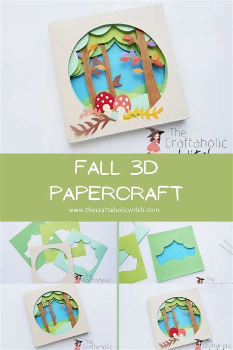 Fall Inspired 3d Papercraft Scene Fun And Easy Fall Craft Idea