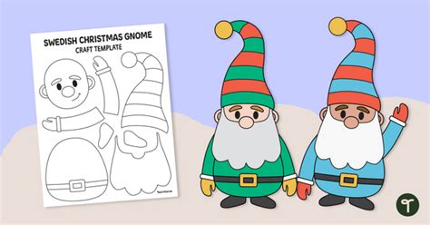 Christmas Gnome Craft Template Sweden Teach Starter