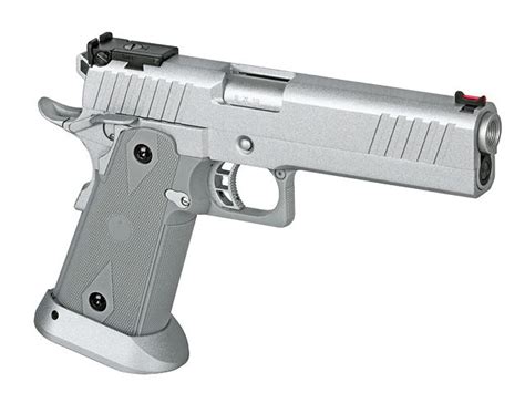 Army Custom 5 1 Hi Capa Gas Blowback Pistol R609 Silver New Tech