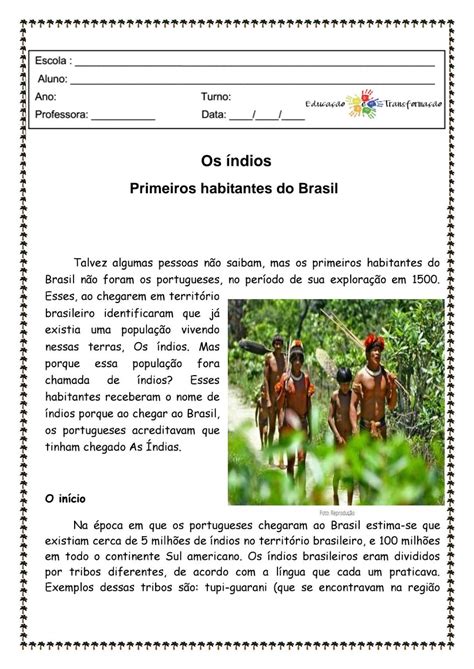 Quem Foi O Primeiro Habitante Do Brasil - 7