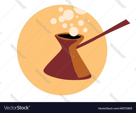 Coffee is prepared in a jezva Royalty Free Vector Image