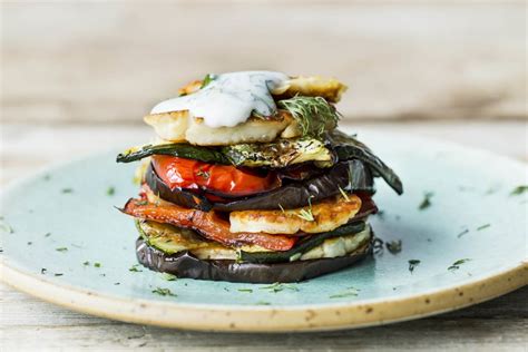 Haloumi And Veggie Stack Recipe Hellofresh