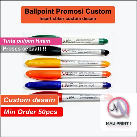 Jual Pulpen Ballpoint Bolpen Pena Promosi Boss Gel Biasa Souvenir