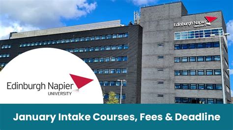 Edinburgh Napier University January 2025 Intake Courses Fees And Deadline