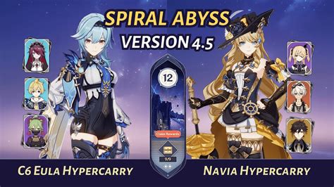 Genshin Impact C6 Eula Hypercarry Navia Hypercarry Spiral Abyss