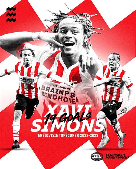 [PSV] Xavi Simons is the Eredivisie 22/23 top scorer with 19 goals (shared with FC Utrecht’s ...