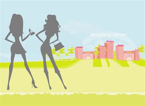 Girls Shopping Stock Vectors Royalty Free Girls Shopping Illustrations