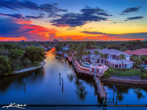 Palm Beach Gardens Juno Beach Waterfront Property Sunset Hdr Photography By Captain Kimo