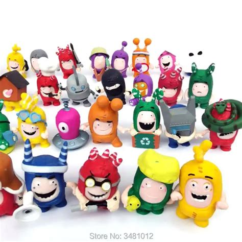 Cartoon Oddbods Mini Anime Figures Pogo Newt Buuble Zee Jeff Fuse Slick