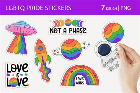 LGBT Sticker Gay Pride Sticker Graphic By KMarinaDesign Creative Fabrica