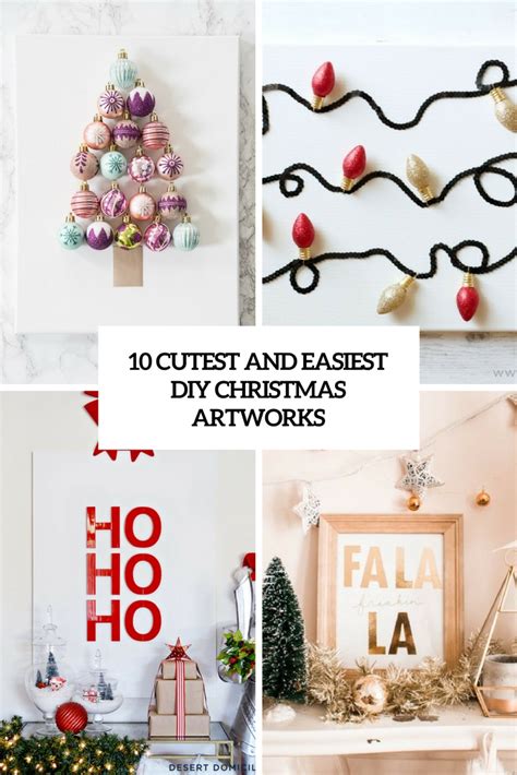 10 Cutest And Easiest DIY Christmas Artworks - Shelterness