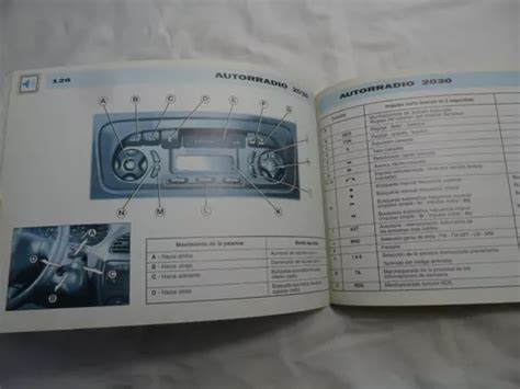 Peugeot 206 1998 1999 Manual Guantera Original Instrucciones En Venta