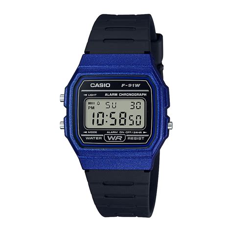 Reloj CASIO F 91WM 2A Resina Juvenil Azul Btime