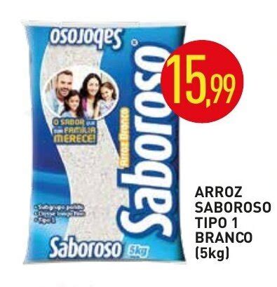 Arroz Saboroso Tipo 1 Branco 5kg Oferta Na Calvo Atacadista