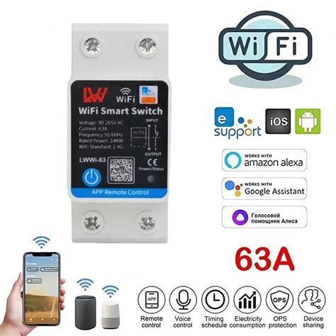 Ewelink 63A Power Meter Wifi Smart Circuit Breakers Power Monitor Wifi