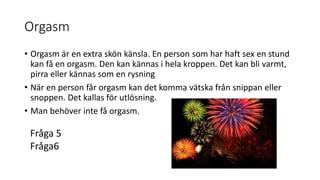 Sex Och Samlevnad Del Sex PPT