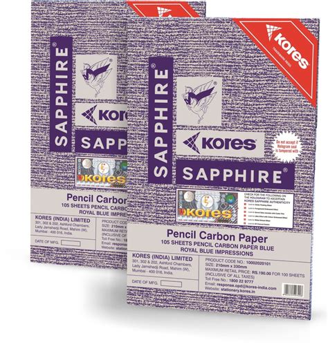 Kores Sapphire Pencil Carbon Paper 100 At Rs 209pack In Mumbai Id