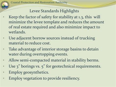 PPT - State Levee Standards for Coastal Levee Districts PowerPoint ...