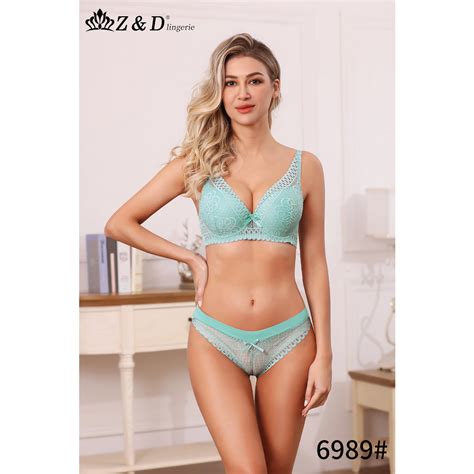 Z D LIngerie Conjunto Aro Renda E Bojo Calcinha Fio 6989