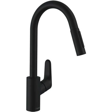 Hansgrohe Focus M41 Matt Black Pullout Spray Kitchen Sink Mixer Tap