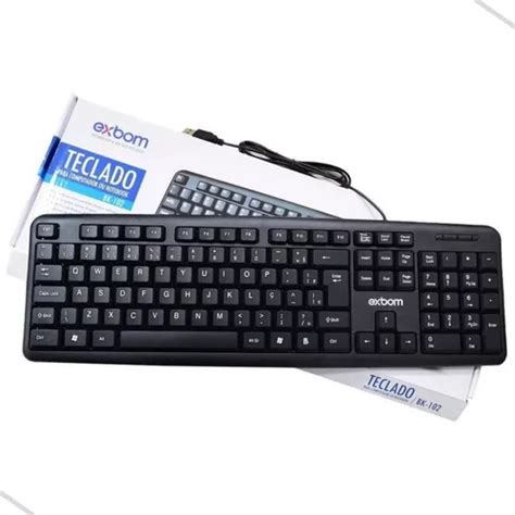 Teclado Mec Nico Usb Qwerty Abnt Para Ordenador Port Til Color Negro