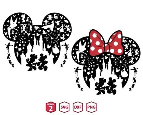 Mickey Minnie Head Pattern Svg Upp1278 Upplop Graphics Resources