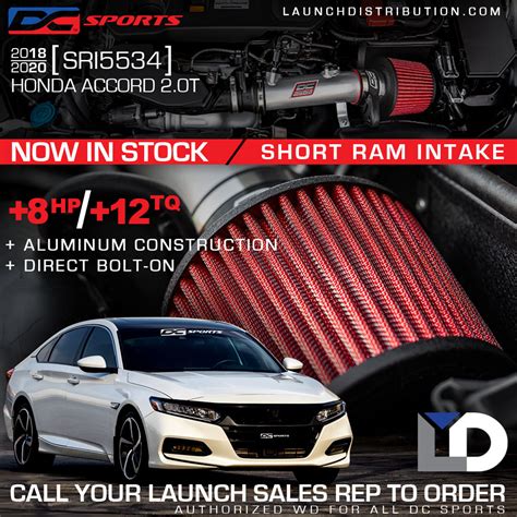 New Dc Sports Short Ram Intake For 2018 Honda Accord 2 0t Launch Distribution