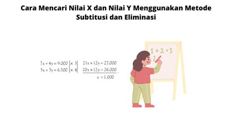 Cara Mencari Nilai X Dan Nilai Y Menggunakan Metode Subtitusi Dan Eliminasi