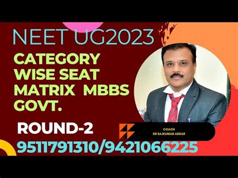 Maharashtra 2023 Category Wise Seat Vacancy Position ROUND 2