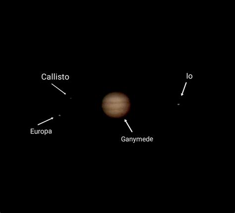 Jupiter With All 4 Of The Galilean Moons Rastrophotography