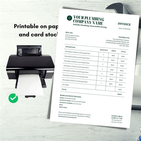 Plumber Invoice Template Invoice For Plumbing Services Plumbing Invoice