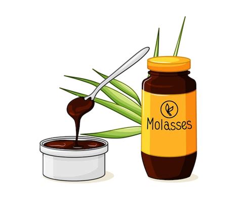 Premium Vector Molasses Bottle A Product Made From Sugar Cane A